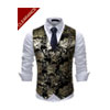Printed Vest Gold | Tuxedo Action