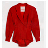 Puff Sleeve Cropped Blazer Red - Fiorucci