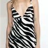 Raw Edge Mini Dress Zebra : Ziah.com.au