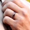 Rose Gold Ring with Rose Gold Leaf : Redwood Rings