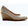 Roses Canvas V Cut Espadrille Wedges : Viscata