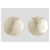 Vintage Round Silver Clip Earrings : Omneque.com
