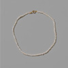 White Pebble Seed Pearl Anklet : Mociun