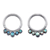 Segment Ring Clicker Five Opals : Piercing-store.com