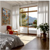 Semi Sheer Linen Curtain Panel | CurtainUK