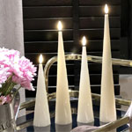 Shiny Cone Candles | GlowWarmy