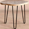 Oval Stone Side Table
