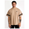 Beige Script T Shirt : SikSilk