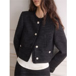 Single-Breasted Tweed Jacket - Lichi.com