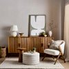 Slatted 2-Door Dark Wood Buffet : Bouclair.com