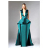 Sleeveless Satin Emerald Green Gown - Sector15Luxe 