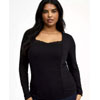 Slinky Shirred Lace Neck Top | torrid.com