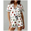 Christmas Snowflake Print Pajama Set : TheOmfort