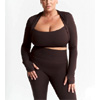 Softsculpt Bolero Long Sleeve Top Espresso : Sisterly Tribe