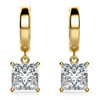 Diamond Solitaire Dangle Earrings | Omara