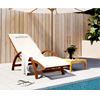 Sunbed With Cushion White Textilene : Mobeljatten