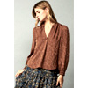 Autumn Split Neck Blouse : ShopCurrentair