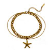 Starfish Charm Layered Anklet , StreetRegion