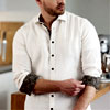 Organic Linen Shirt In Starlight White : Motion-manoeuvre.com