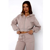 Stay Lifted Cropped Hoodie Cinnamon : White Fox Boutique