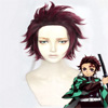 Tanjirou Red Brown Cosplay Wig : Ycosplay