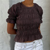 Emmie Blouse Brown : Minka Dink London