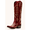 The Rosemary Red Tall Cowgirl Boots : Redtop
