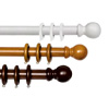 Timber Curtain Rod Pole Set : Curtain Wonderland