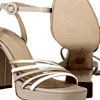 Women's Sandals In Beige Leather : Spatarella Au