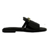 Women's Sandals In Leather With Gold Chain : Spatarella.eu