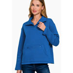 Turtleneck Half Snap Fleece Sweatshirt : Gigi House Of Finesse