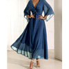 Twisted Ruffle Chiffon Maxi Dress : VVcloth