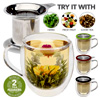 Double Wall Glass Tea Mug | Teabloom