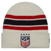 Vintage Cream Knit Hat - US Soccer