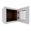 White Micro Shaker Wall Cabinet with 1 Glass Door : Rararta