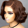 Chocolate Brown Kinky Straight Bob : WigFever