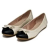 Women's Beige Charlene Ballerina Flat : Brandalley.co.uk