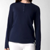 Women's Long-Sleeve Henley T-Shirt Navy : Coolibar.com