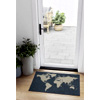 World Map Blue Rug - Ruggable.com