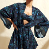 Yves Caro Beach Kimono Blue : Osale-plage.com