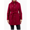 Zip Front High Neck Hooded Trench : London Fog