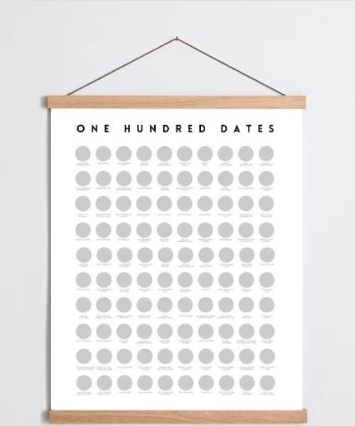 100 Dates Scratch-Off Poster