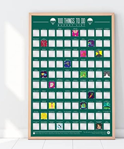 100 Things Bucket List Scratch Off Poster