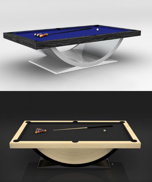 11 Ravens Curved Base Pool Table