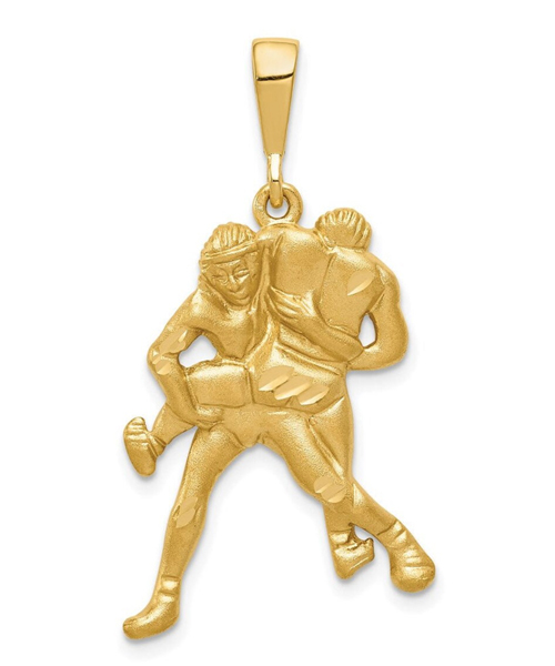 14K Yellow Gold Wrestling Charm
