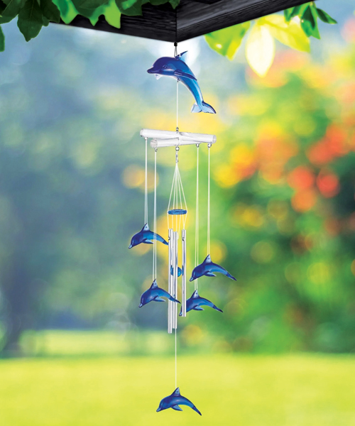 19 Long Dolphin Acrylic Wind Chime