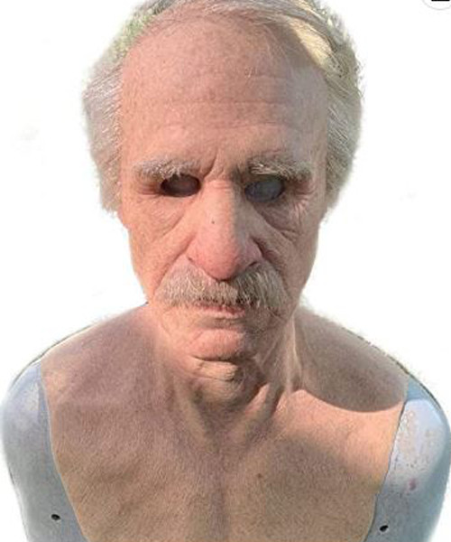 3D Halloween Costume Latex Mask Horror Party Elderly Man