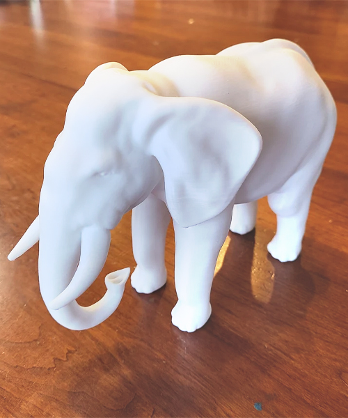 3D Printed White Elephant