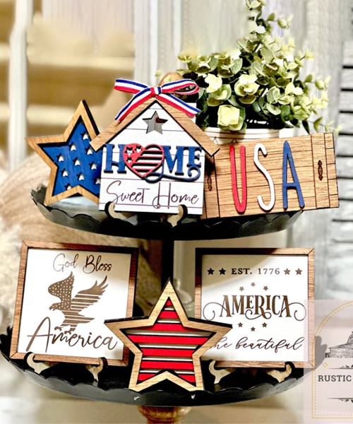 4th Of July Wood Decor 