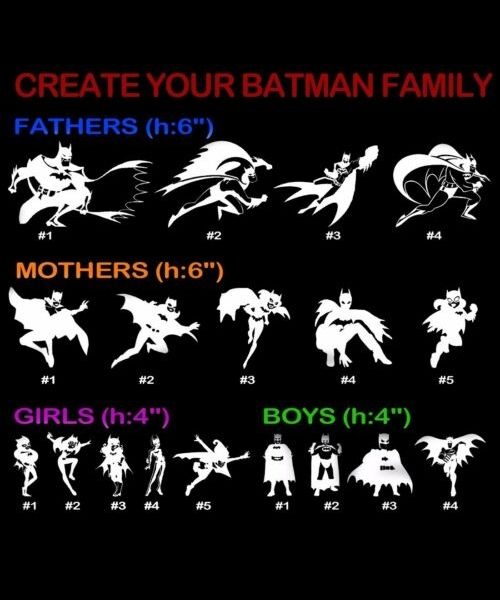 Batman Family Decals